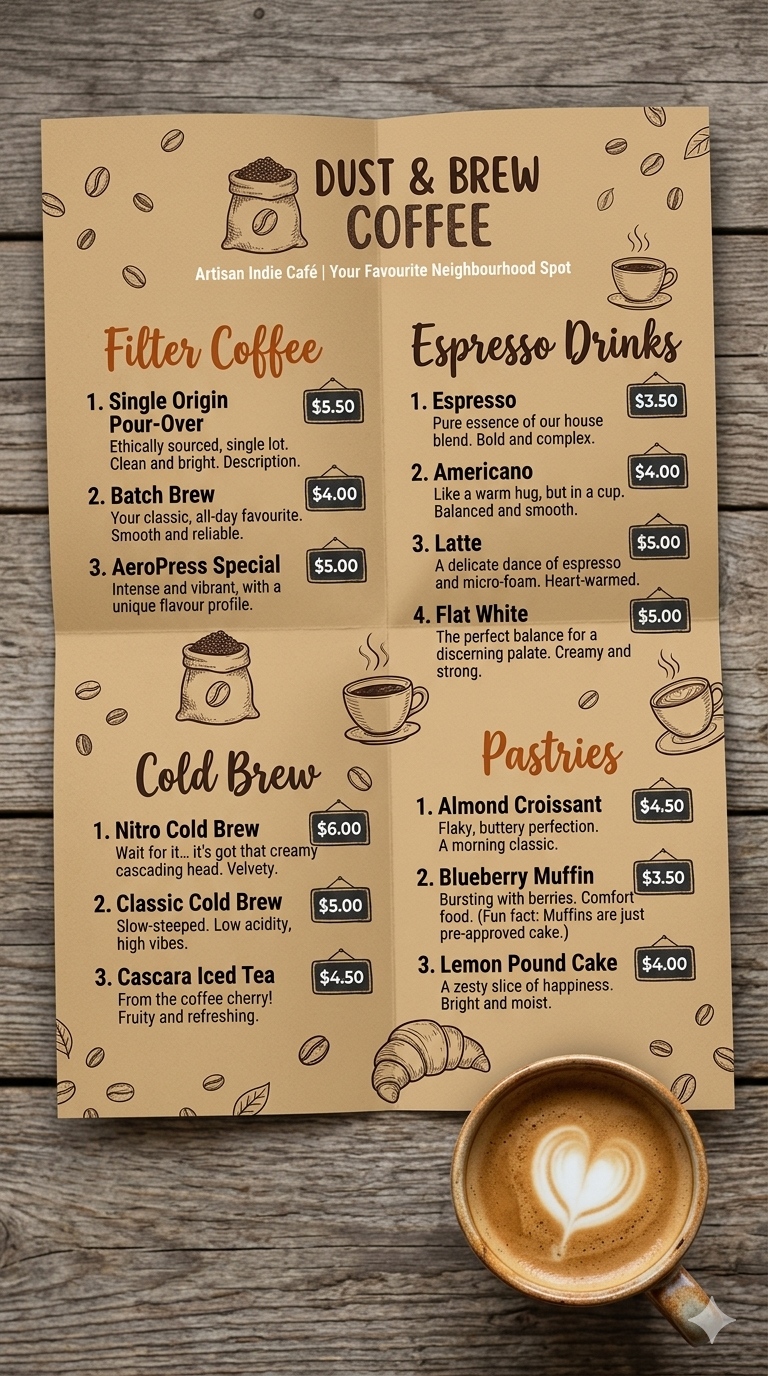 Sweet Menu Design